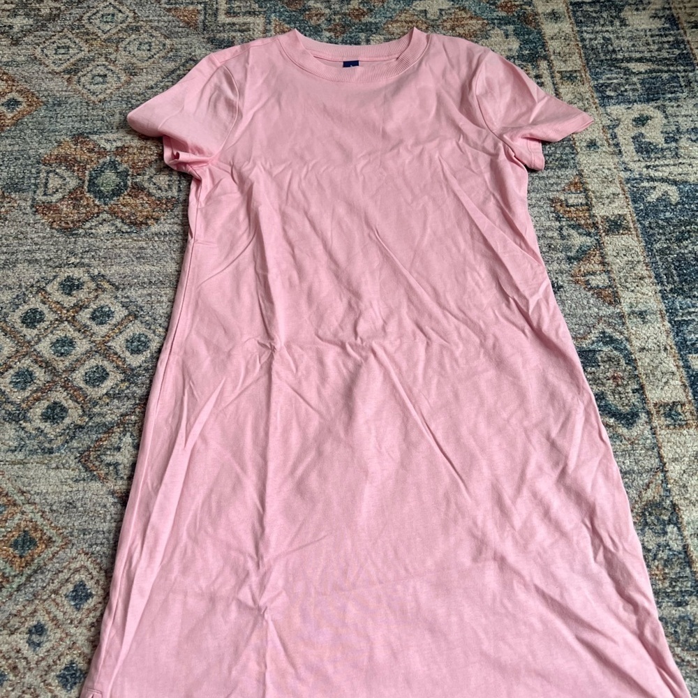 Old Navy Bubblegum Hot Pink 100% cotton TShirt Dress